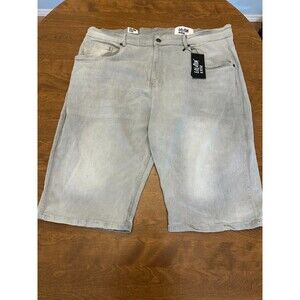 Evolution By Design Jean Shorts Mens 44 Gray Denim Jorts Hip Hop Baggy Nice Fade